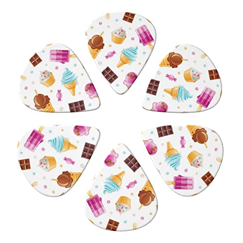 ASDTEHCY Lot de 6 médiators en celluloïd, en forme de cônes de glace, fins, moyens et lourds pour guitares acoustiques… - Les Beatles, Paul McCartney, John Lennon, RIngo Starr, George Harrison ASDTEHCY Lot de 6 médiators en celluloïd, en forme de cônes de glace, fins, moyens et lourds pour guitares acoustiques… – Image 3