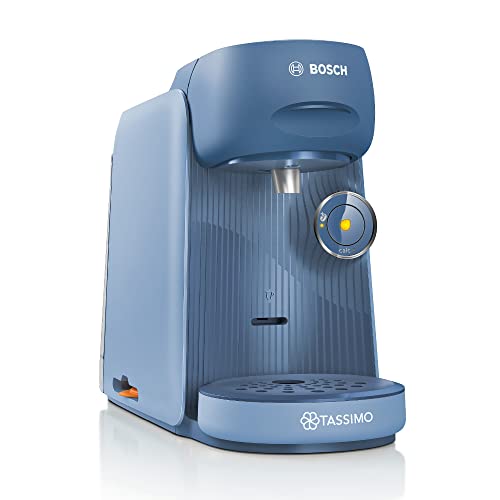 Bosch Tassimo finesse Macchina Capsule TAS16B5, oltre 70 bevande, caffè più intenso a pressione della testa, spegnimento automatico, dosaggio perfetto, salvaspazio, 1400 W, blu lupino