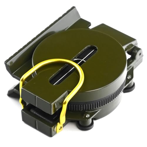 Brújula Lensatic profesional compacta de aluminio para camping miniatura 1