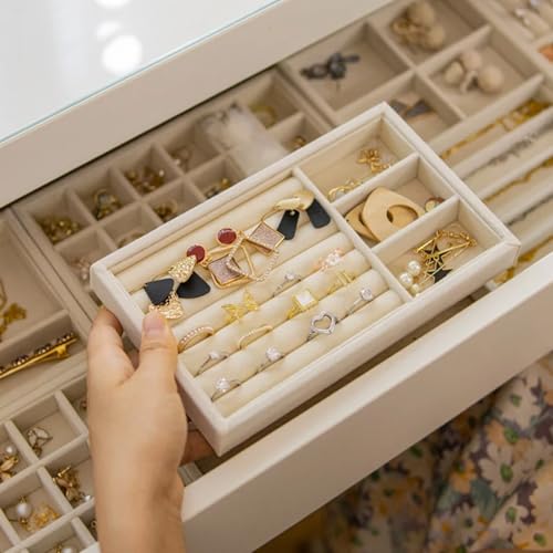 Rangement la planche densite bijoux velours pour la coiffeuse