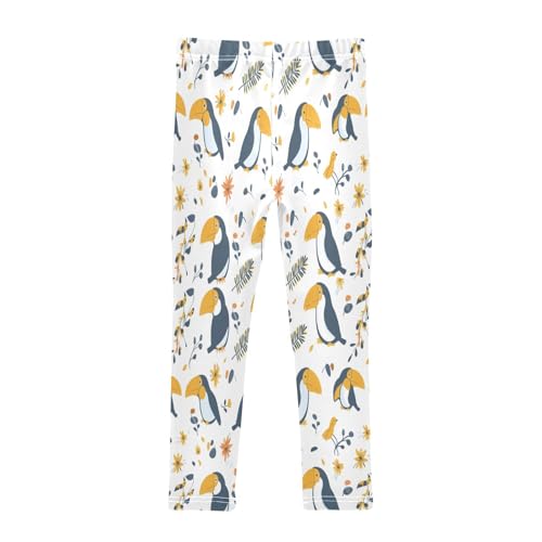 Bolaz Toddler Girls Leggings Printed Yoga Pants Leggings Blue White Crow for Kids2