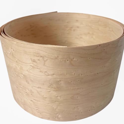 Natural Bird's Eye Maple Solid Wood Veneer Sheet - 2.5m