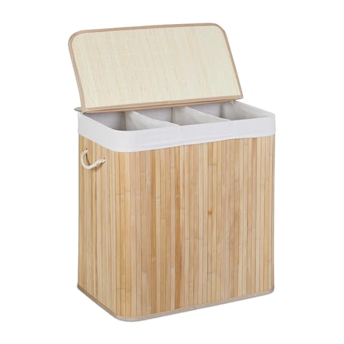Panier à linge 3 bacs pour ne plus mélanger les couleurs au lavage - 2