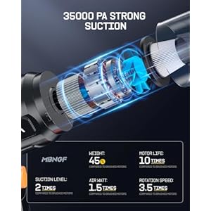 Car Vacuum Portable Cordless, 35000PA High Power Suction & Blower, Wireless Handheld Vacuum Cleaner for Car, Home, Office, Pet(Starburst Black) Car Vacuum Portable Cordless 35000PA High Power Suction Blower Wireless Handheld Vacuum Cleaner for Car Home Office PetStarburst Black