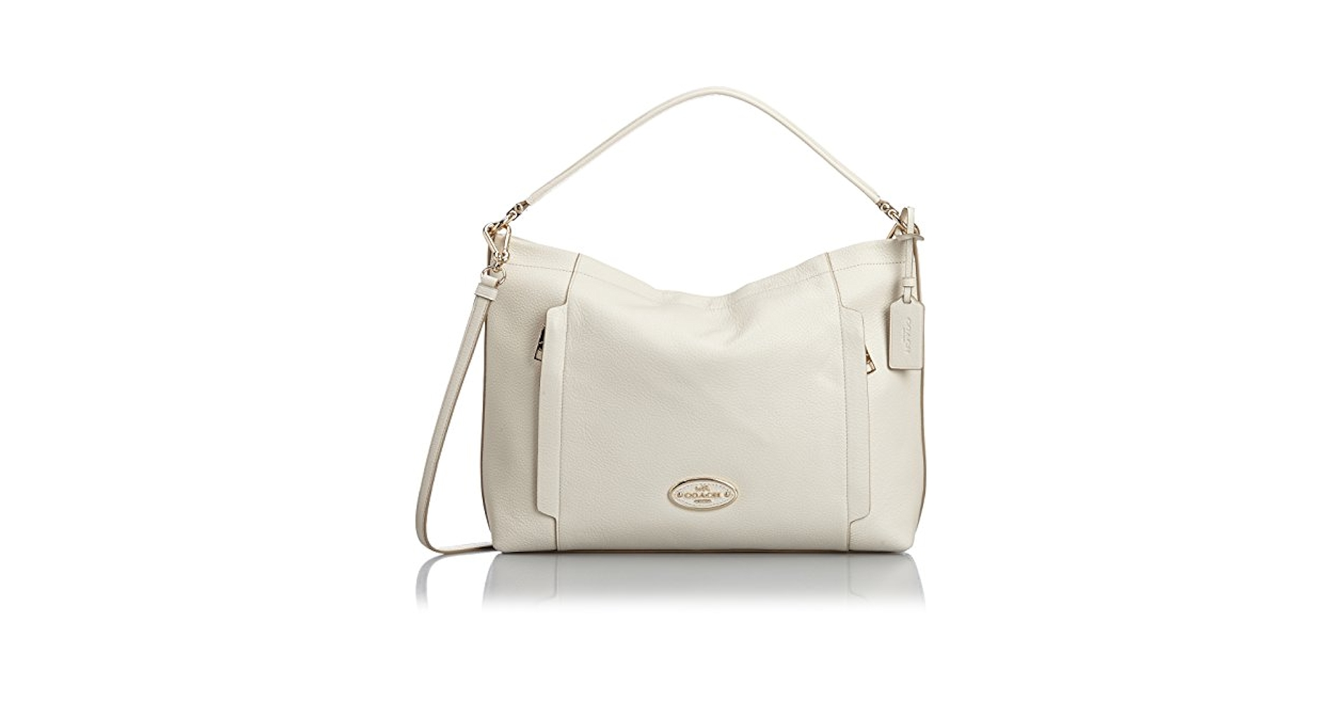 コーチ　COACH　ペプルドレザー　スカウトホーボー　2wayバッグ　34312 Amazon.com: Coach Scout Hobo in Pebble Leather 34312 Chalk