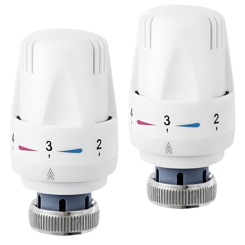 2 Stück Thermostat Heizung, M30 x 1.5 Heizkörperthermostat, Kühlerventilköpfe, Heizkörper Thermostatkopf, Heizungsthermostat, Thermostat Heizkörperventil für Büro Zuhause