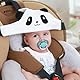Baby Autositz Kopfunterstützung, Einstellbar Sicherheitssitz Befestigungsgurt, Protektor Kopfstütze Nackenstütze für Kinder Baby, Auto Sicherer Schlafpositionierer (Weiß)