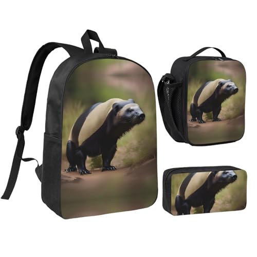 Sac à dos d'école robuste anti déchirure ensemble avec trousse et sac repas