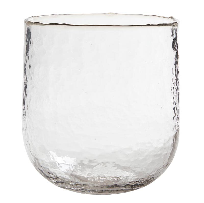 Photo 1 of 47th & Main Pebbled Blown Glass Serving Ice Bucket, 7.75" Dia x 8" H, Clear
