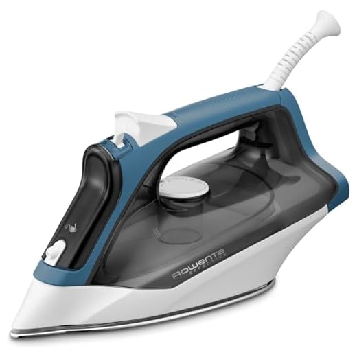 Rowenta Effective Plancha ropa vapor 2200 W, golpe de vapor 110 gr/min, vapor continuo 30 g/min, depósito de agua transparente, suela de acero inoxidable antirrayaduras, función Autosteam, Azul