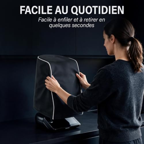 Housse pour Thermomix TM7, Accessoire Prémium, Idéal pour la Protection et le Rangement de votre Robot de Cuisine. (GRIS) – vue 6