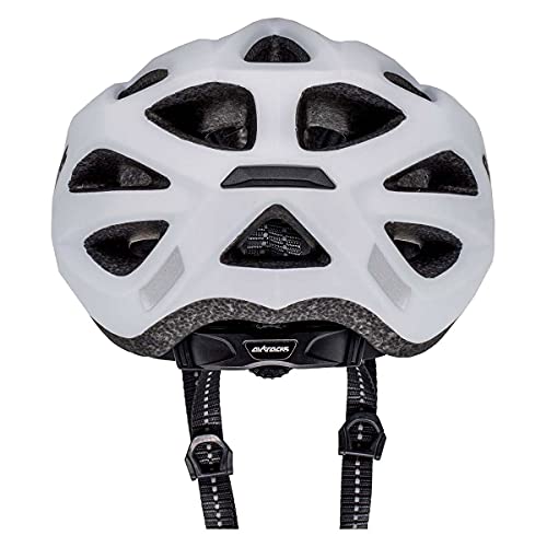 Foto von Airtracks Fahrradhelm für Herren Damen Savage KJ-201 Radhelm Allround Radhelm MTB Helm Erwachsene verstellbar S M L XL - Weiß-Matt, L/XL 58-63cm