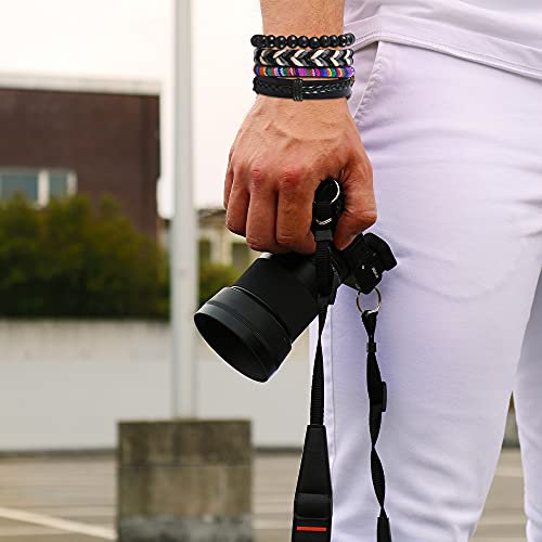 Muzhi Khsm 41 Pcs Braided Leather Bracelet For Men Women Wood Bead Woven Hemp Vintage Ethnic Wrap Wristbands Cuff Bracelet Adjustable #TOP5