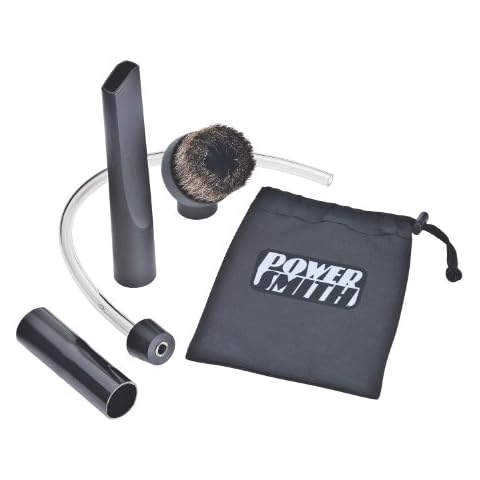 PowerSmith PAAC302 Ash Vacuum Deep Cleaning Kit with Crevice Tool, Brush Nozzle, Pellet Stove Hose, Adapter, and Storage Bag,Black Cover