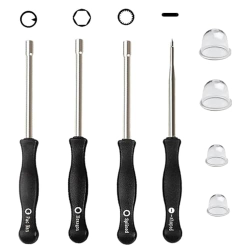 Carburetor Adjustment Tool 0057003 0057004 188-12 Primer Bulb Pump Bulb for Husqv-arna Poulan STIHL Echo Ryobi Troy Bilt String Trimmer Leaf Blower Weed Eater Chainsaw 2 Cycle Small Engine Carburetor