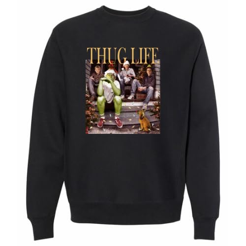 Thug Life Christmas Sweatshirt, Character Xmas Sweatshirt, Viral Christmas Thug Life Sweatshirt, Funny Christmas Thief Tee, Christmas Movie Hoodie. - Main Image