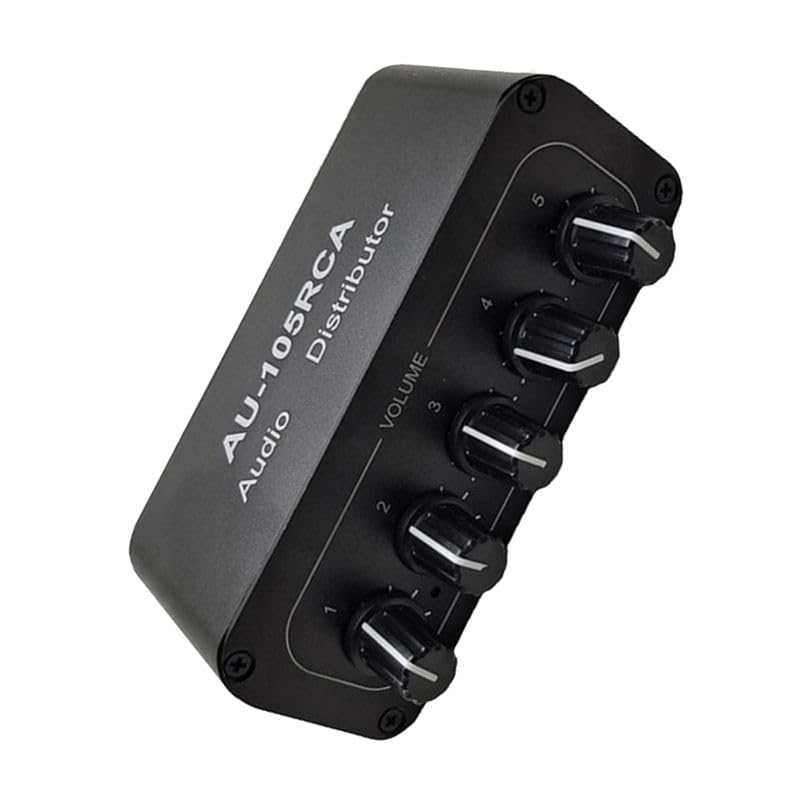Stereo Audio Distributore Mixer 1 Ingresso 5 Uscita per Amplificatore Attivo