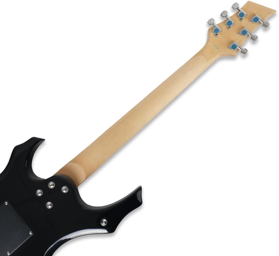 Electric Guitar And Amplifier Set Flag Color Guitar And 20W Amp Solid Body 24F Single Tremolo Bridge HSH Pickups For Beginner Or Starter Practice All Accessories As Free In (FIRE, Flag)