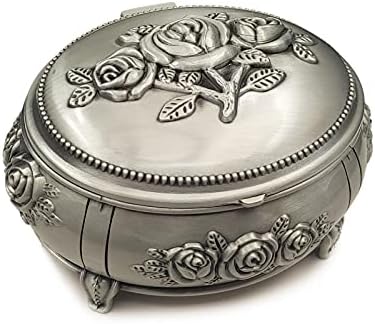 Falado Wingostore Emboss Alloy Metal Music Box Wind Up and Golden Movement Music Box for Christmas/Birthday/Valentine's Day (EmbossAlloyPattern3YMSS, You are my sunshine)