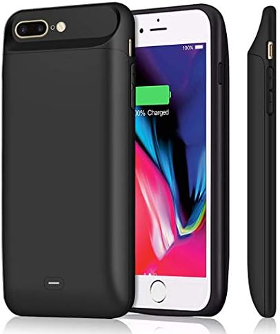 JERSS Battery Case for iPhone 8 Plus/7 Plus 7200mAh, Portable Rechargeable Battery Pack Charging Case for iPhone 7 Plus, 8 Plus (5.5 inch) Extended Battery Charger Case Backup Power Bank - Pink