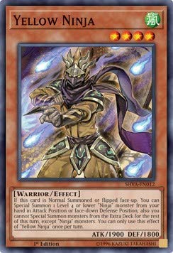 Amazon.com: Yu-Gi-Oh! - Yellow Ninja - SHVA-EN012 - Super Rare - 1st  Edition