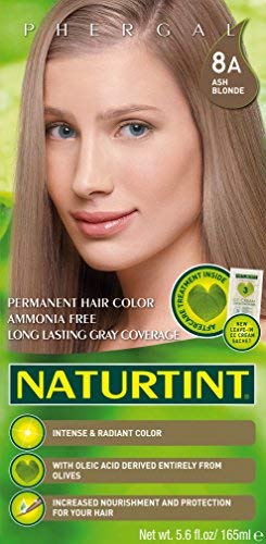 Naturtint Permanent Hair Color 8A Ash Blonde (Pack of 6), Ammonia Free, Vegan, Cruelty Free, up to 100% Gray Coverage, Long Lasting Results