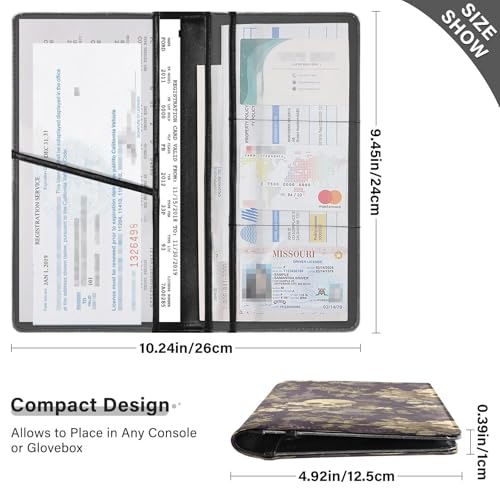 Organizador para documentos de auto compacto miniatura 3