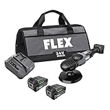 FLEX 24V Brushless Cordless Rotary Polisher Kit with (2) 5.0Ah Lithium Battery and 160W Fast Charger - FX3311-2C