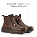 SUREWAY Men's Chelsea Boots,Fashion and Comfort Driving Shoes,Leather Moc Toe Outdoor Work Boots,Slip-Resistant Outsole,EH-Rated,All-Weather Rugged Slip-On Work/Casual/Dress Boots Shoes for Men
