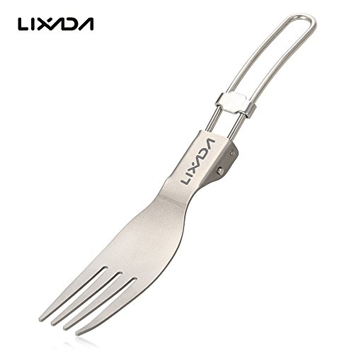 Nishore Titanium Fork Fork Ultralight Outdoor Portable Dinner Fruit Fork Talheres Talheres para Camp