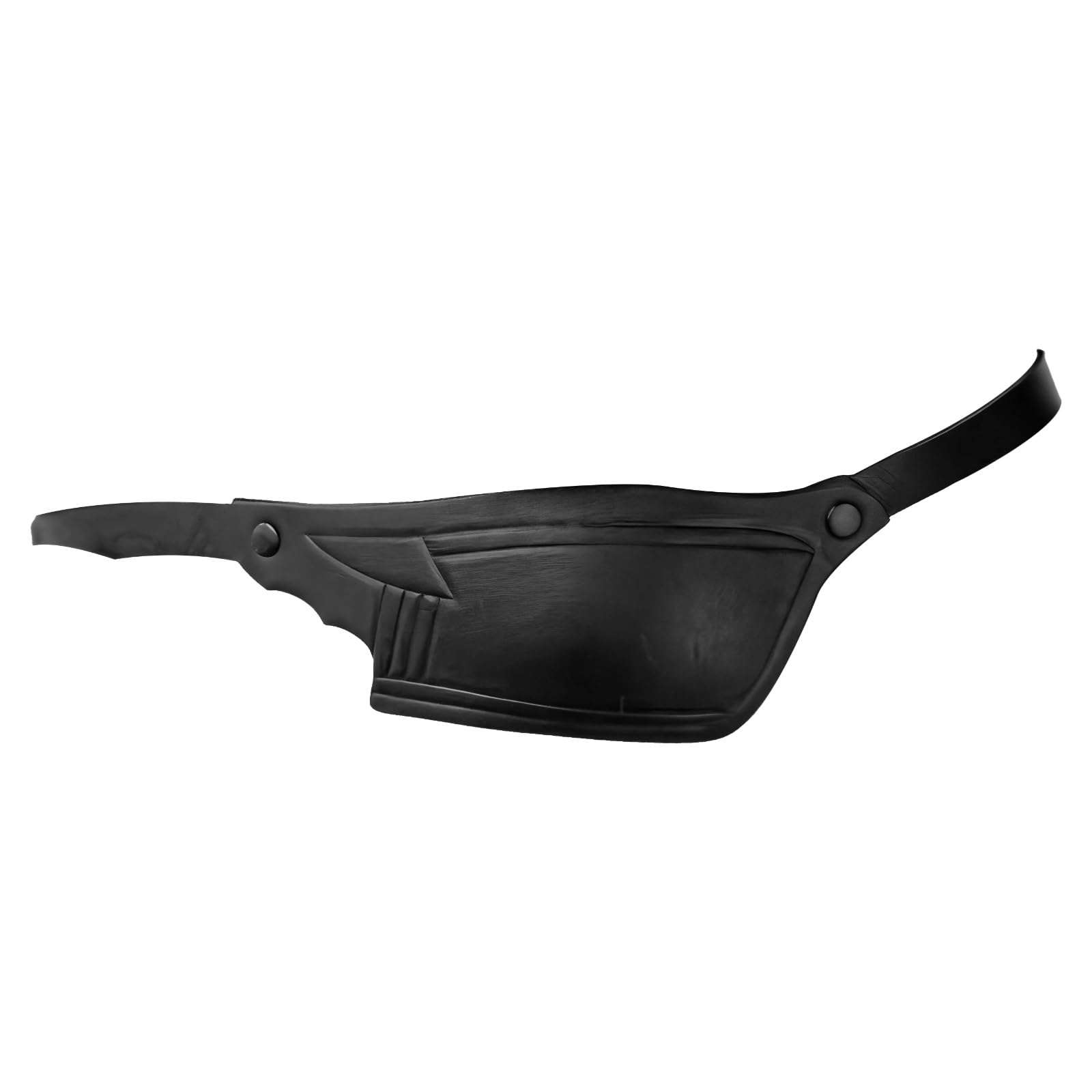 Augenklappe aus schwarzem PU-Leder, mit verstellbarem Band, angenehm zu tragen und für links oder rechts geeignet, für Ruhephasen und Augenpflege, rechts