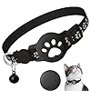 Collare Gps gatto per Gatti Senza SIM Senza Abbonamento, Localizzatore GPS per Gatto Funziona con goo- gle Find My (solo Android) IP67, Batteria 360+ Giorni (Nero)