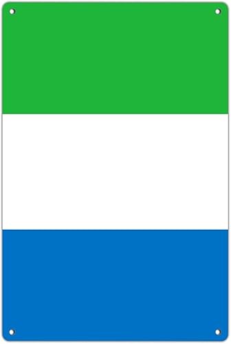 Letreros de metal divertidos y novedosos para exteriores, decoración de pared de Sierra Leona, letreros de garaje para comedor, interior, casa,