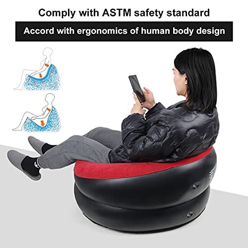 HALEDAZE Flocked Gaming Chair Sofa, Inflatable Sofa, Family Inflatable