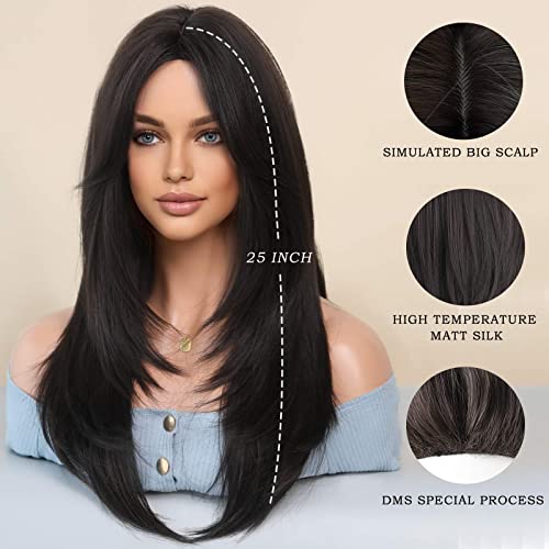 7Jhh Wigs COSPLAY WIG Long Natural Black Wig thumb #1