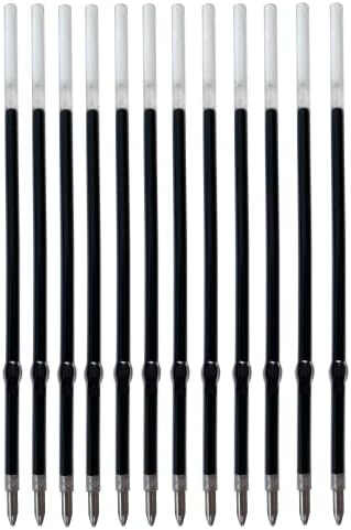 Pack of 12 Gel Ink Refill for Retractable Pens, Medium Tip Point 0.7mm, Black Ink, Fits Retractable Pen, Universal Size Refill, 115mm/11.5cm/4.5 inches (Black, 115mm)