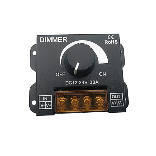 DC12V LED �X�C�b�` 30A 360 ���b�g�d�����M�����[�^�����\�ȃR���g���[���X�g���b�v���C�g������(WM-TG008A With cover)