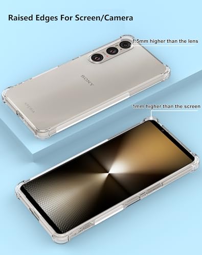 Cresee Case for Sony Xperia 1 VI (2024) Clear Phone Case with Reinforced Corner Protection Bumper Slim Fit Shockproof Flexible TPU Case for Xperia 1 VI, Transparent - Image 4