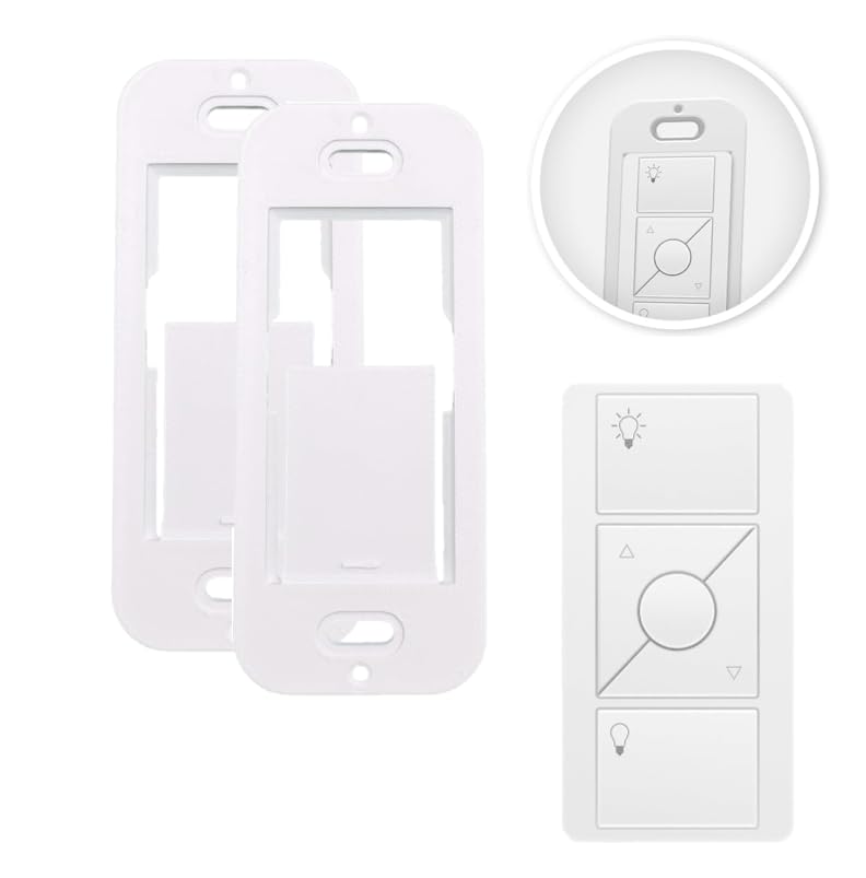 Wall Mount Bracket for Lutron Caseta Pico Remote 2-Pack Wallplate Adapter for Smart Switch Snap-in Tool-Free Installation Secure