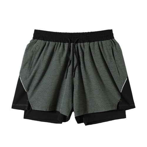 Short de course telephone portable securise grace au pantalon court d'ete 2 en 1 pour homme