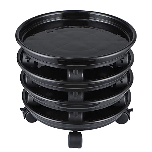 Skelang 4 Pcs Plant Caddy 11.8 Inches, Plant Pallet...
