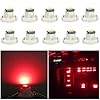 WLJH 10x Red T4.2 Neo Wedge Led 3030 Chipest 10mm Base Car Instrument Cluster Dashboard Gauge HVAC AC Heater Climate Control Bulb Lamps Switch Indication Interior Light Replacement