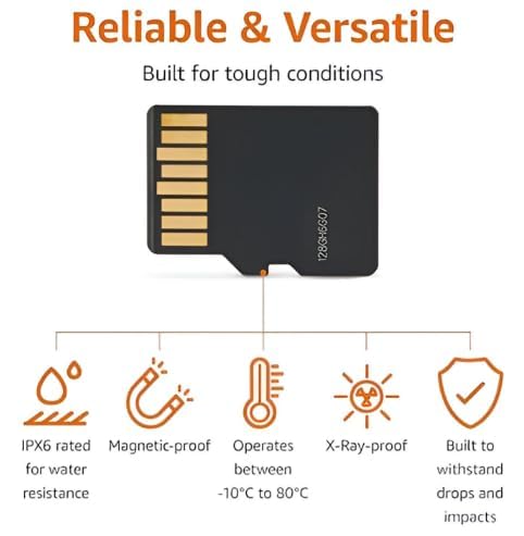 Image of 8GB microSDXC Memory Card Class 10, V30 | 20MB /s Read, 10MB /s Write Speed | Compitable with Smartphones, Camera, CCTV | Drop Protection | Memory Card | (8GB)