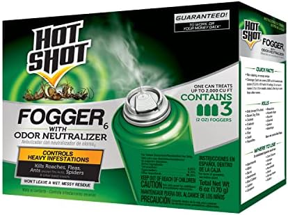 Hot Shot Fogger With Odor Neutralizer, Aerosol, 3/2-Ounce, Pack of 12
