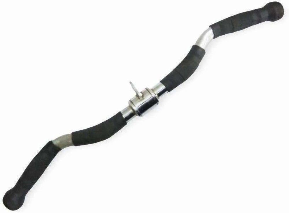 Zig Zag Handle, Curl Bar,Curl Handle, Triceps/Biceps Exercise Multi-Training Bar (Silver)