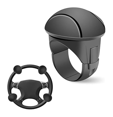 2-Pack car Steering Wheel Booster Balls, wear-Resistant and Non-Slip, Soft Silicone, one-Handed 360-degree Silent Steering, Multi-Functional car Accessories, Suitable for All Models