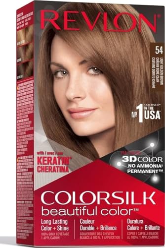 Revlon Colorsilk, Tinte Pelo Mujer Permanente - 54 Castaño Claro Dorado