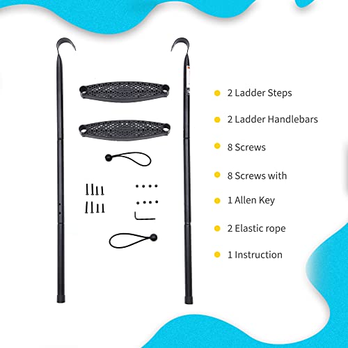 image for SkyBound Trampoline Ladder with Wide Steps - Universal Trampoline Ladd