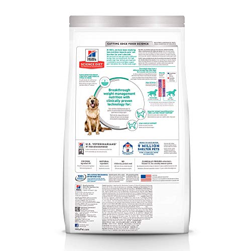Hill's Science Diet Perfect Weight, Adult 1-6, Weight Management Support, Dry Dog Food, Chicken Recipe, 25 lb Bag - Image 3