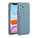 Nadoli Silicone Hülle für iPhone 11 Pro Max 6.5",Ultra Dünne Stoßfeste Kratzfest Wallet Weich Tpu Schutzhülle Handyhülle mit Kredit Kartenhalter